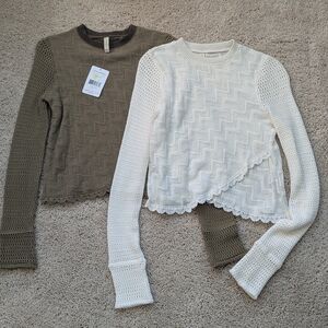 XS Free People Antoinette Sweaters